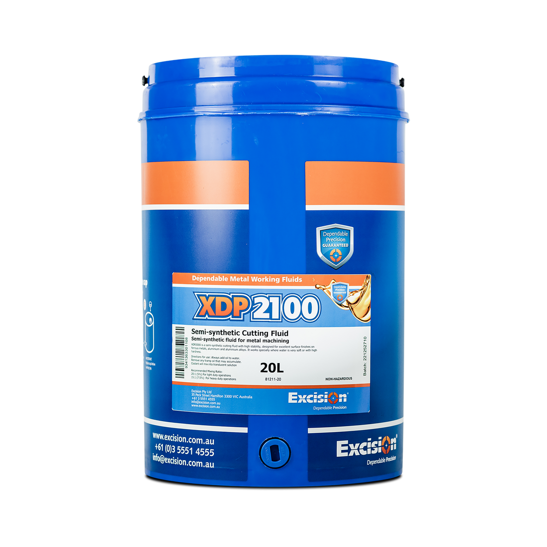 Excision XDP2100 Semi-Synthetic Coolant - 20L/ 205L/ 1000L