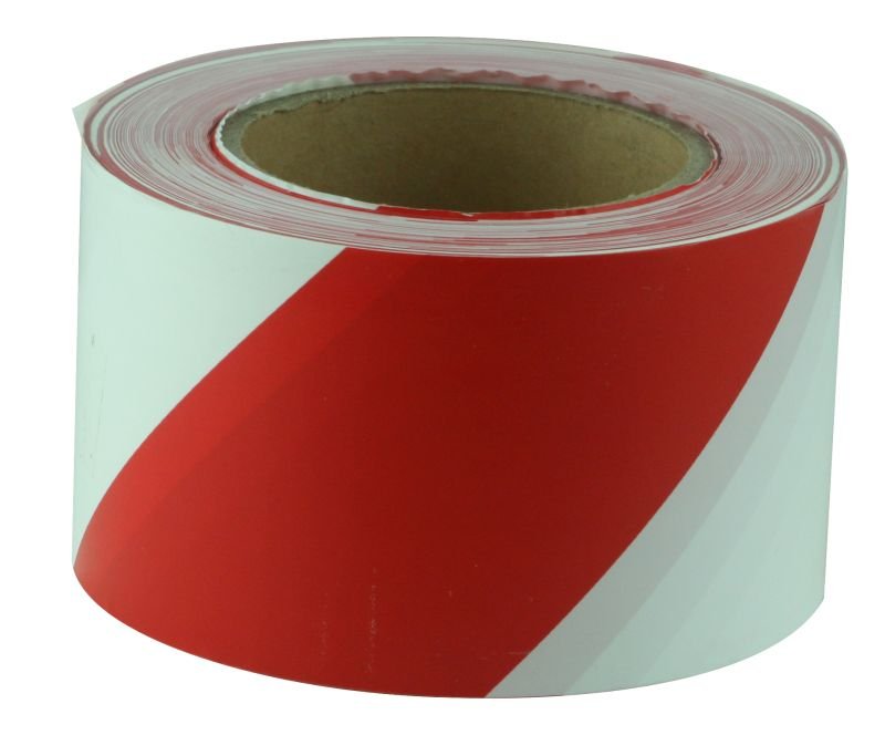 Barrier Tape Danger Red/White 75mm